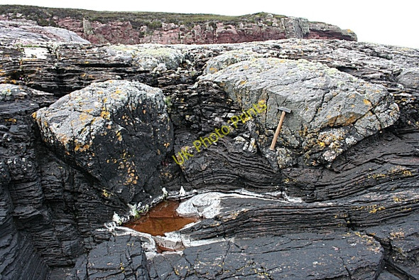 Photo 6"x4" Embedded Boulders Brae of Achnahaird c2008