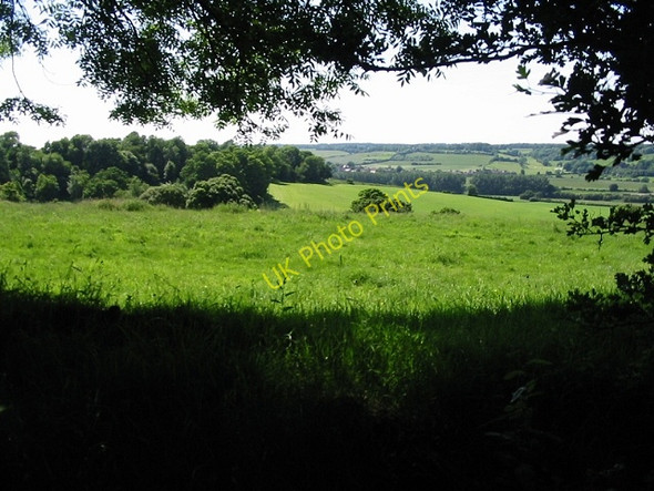 Photo 6"x4" Looking W across the Elham Valley North Elham c2008