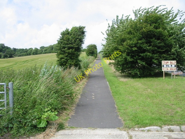 Photo 6"x4" Looking N along path and cycle track towards Hawkinge Folkestone c2008