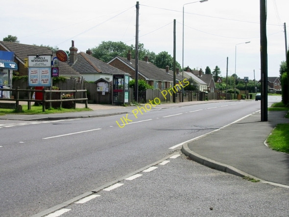 Photo 6"x4" Looking S along the A260 at Densole Densole c2008