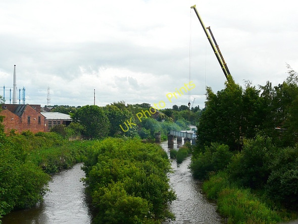 Photo 6"x4" River Caldew, view upstream from Nelson Bridge Carlisle c2008