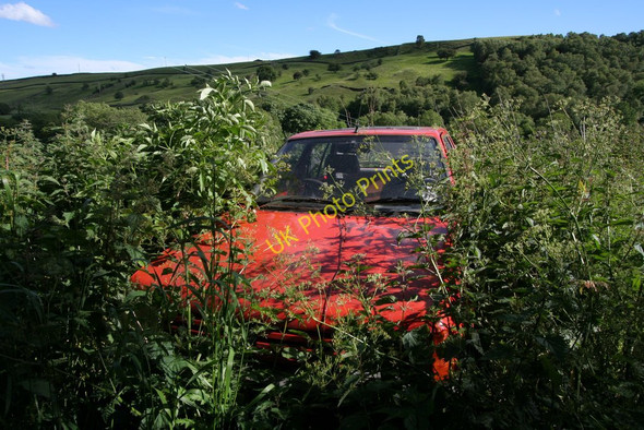Photo 6"x4" Abandoned car, Newsholme Dean Goose Eye c2008