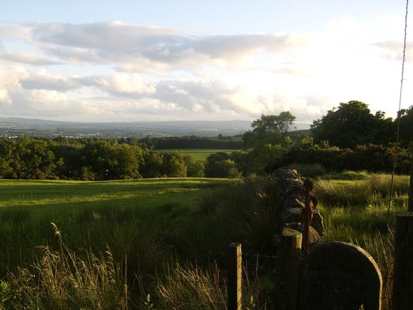Photo 6"x4" Stone wall north of Edinbarnet Bearsden c2008