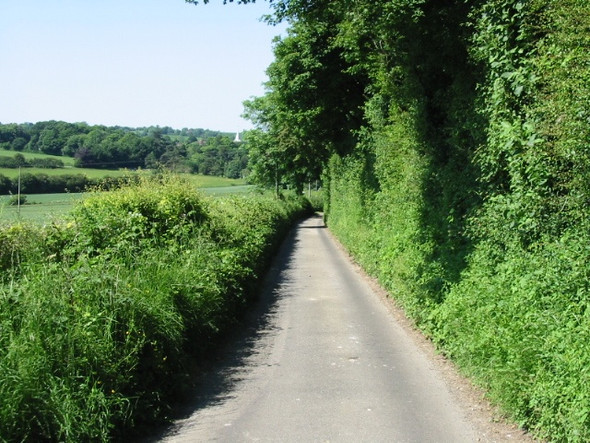Photo 6"x4" Small lane running N into Elham Elham c2008
