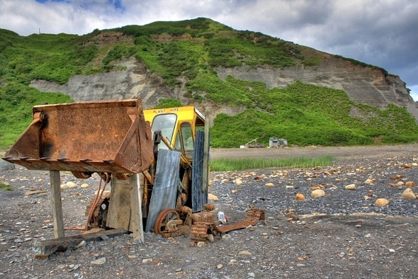 Photo 6"x4" Abandoned Bulldozer, Port Mulgrave Port Mulgrave c2008 P1