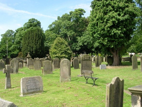 Photo 6"x4" St Robert's Graveyard - Main Street, Pannal Burn Bridge c2008