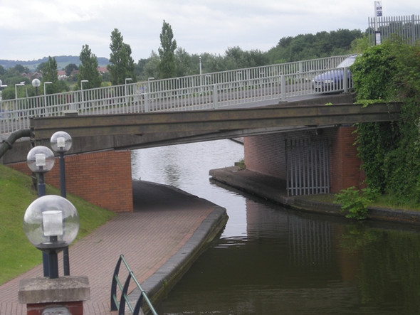 Photo 6"x4" Canal & road bridge at Merry Hill Brierley Hill\/SO9286 c2008