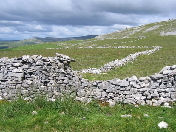 Photo 6"x4" Stone walls from Fell Lane Cold Cotes\/SD7171 c2008