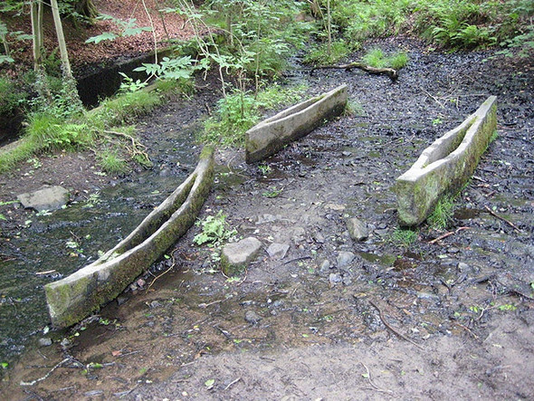 Photo 6"x4" Fire and Water Boats by David Nash Worrall Hill c2008