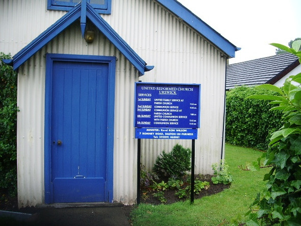 Photo 6"x4" Great Urswick United Reformed Church, Porch and sign Great Urswick c2008