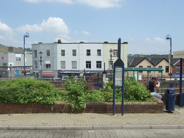 Photo 6"x4" Bargoed Bus Station & Trafalgar Buildings Bargod or Bargoed c2008