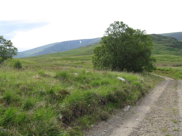 Photo 6"x4" Track, patch of snow in Coire nan Gall beyond (taken July) Kinloch Loggan c2008