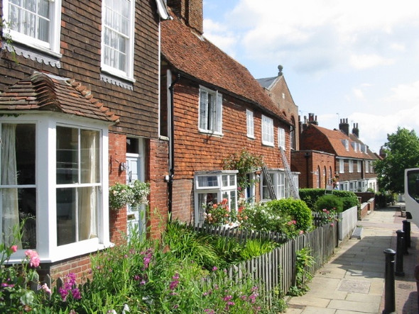 Photo 6"x4" Row of cottages on the High Street, Cranbrook Baker's Cross\/TQ7835 c2008