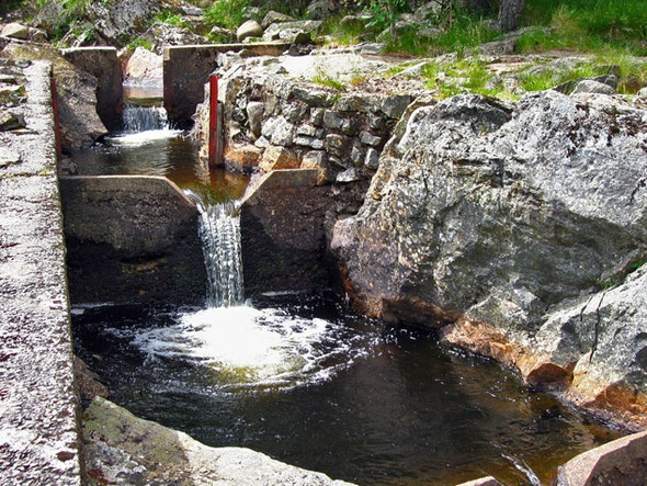 Photo 6"x4" Fish ladder, Linn of Muick Linn of Muick (Waterfall) c2008