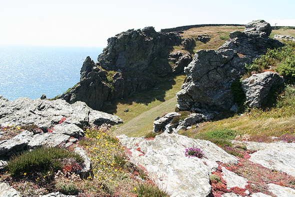 Photo 6"x4" Malborough: above Bolt Head Combe\/SX7138 c2008