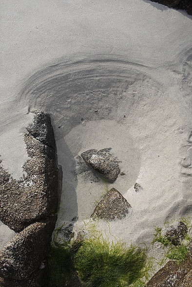 Photo 6"x4" Sand Patterns on Periglis Beach Hugh Town c2008