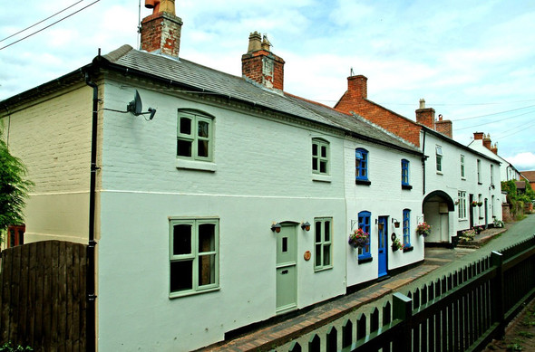 Photo 6"x4" Old cottages in Inn Lane, Hartlebury Waresley\/SO8470 c2008