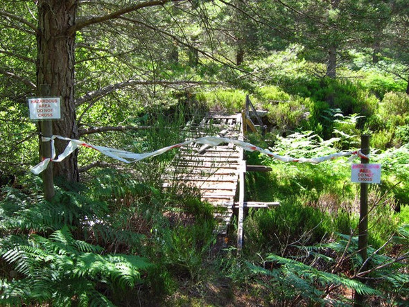 Photo 6"x4" Footbridge over the Water of Allachy Millfield\/NO4896 c2008