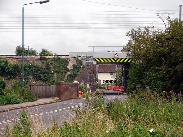 Photo 6"x4" New railway bridge at Cadwell Hitchin c2008