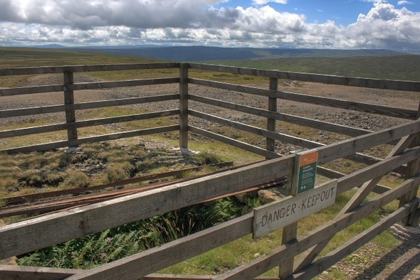 Photo 6"x4" Fenced Off Mine Shaft, Melbrecks Moor Gunnerside c2008
