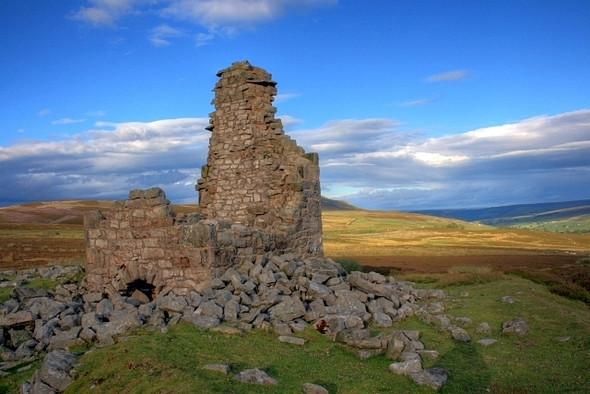 Photo 6"x4" Ruins of Chimney for Surrender Smelt Mill Kearton c2008