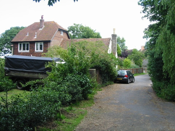 Photo 6"x4" View along Church Lane Church Hougham c2008