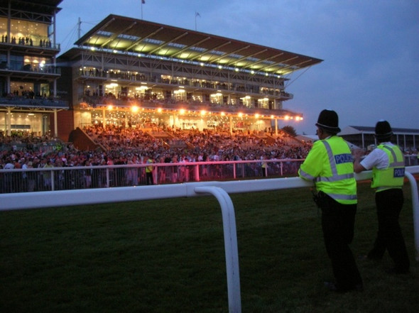 Photo 6"x4" Knavesmire stand at night York\/SE5951 c2008