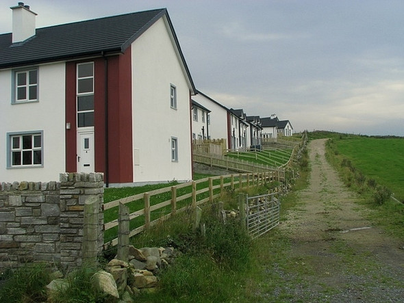 Photo 6"x4" Houses and lane near Dunfanaghy Dunfanaghy c2008