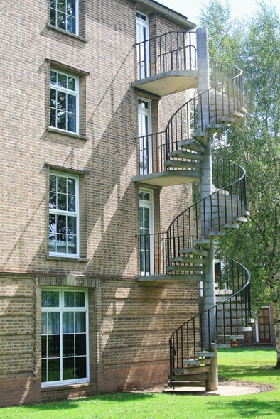 Photo 6"x4" Lincoln Hall, Fire Escape Beeston\/SK5236 c2008