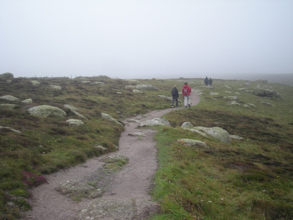 Photo 6"x4" In the mist on the South West Coastal Footpath Polgigga c2008