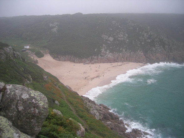 Photo 6"x4" Porth Curno from the SWC path Porthcurno c2008