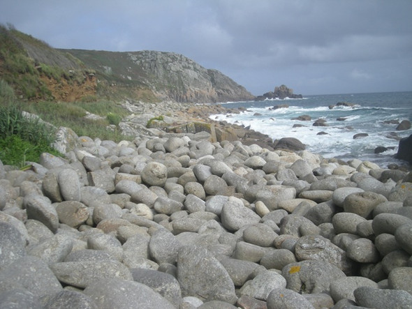 Photo 6"x4" Big pebbles at St Loy Boskenna c2008