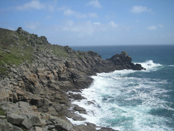 Photo 6"x4" Carn-du from the SWC path Lamorna c2008