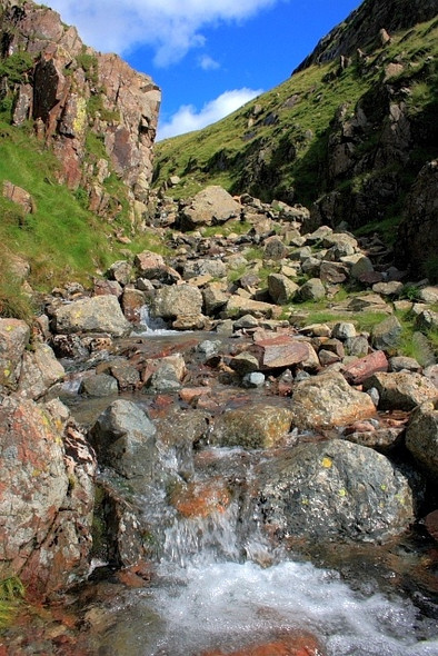 Photo 6"x4" River Esk Looking Upstream Esk Pike c2008