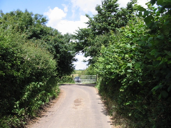 Photo 6"x4" View along Stonyway Lane Church Hougham c2008