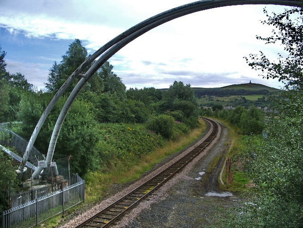 Photo 6"x4" Pipe bridge Darwen c2008