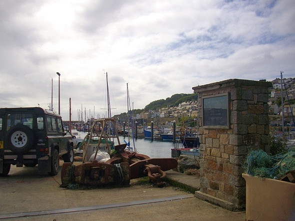 Photo 6"x4" Commemorative stone, Mary Williams pier, Newlyn Newlyn c2008