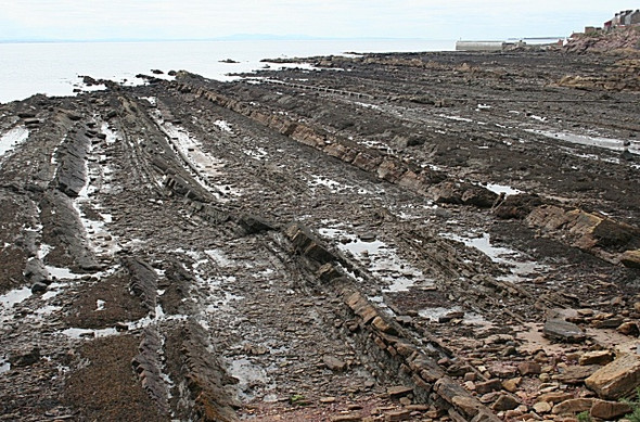Photo 6"x4" Sandstone Strata Pittenweem c2008