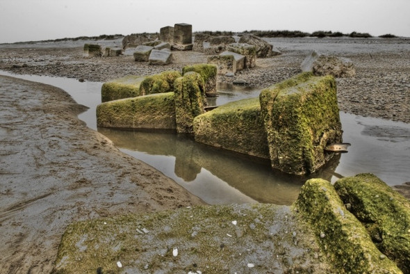 Photo 6"x4" Coastal Defences on Easington Beach 2 Easington\/TA3919 c2008