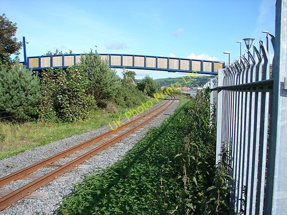 Photo 6"x4" Footbridge Over The Railway Aberystwyth c2007