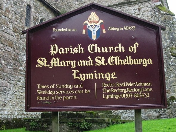 Photo 6"x4" Notice board for Lyminge church Broad Street\/TR1640 c2008