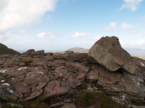 Photo 6"x4" Summit rocks, Meall Garbh Dundonnell c2008