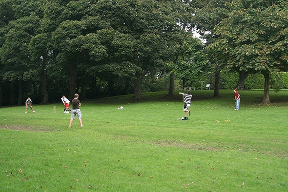 Photo 6"x4" Maker with Rame: informal cricket Torpoint c2008
