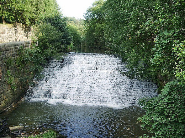 Photo 6"x4" Weir on the River Irwell Hugh Mill c2008