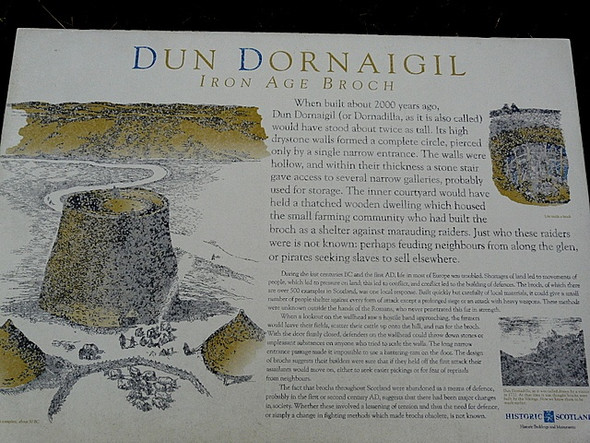 Photo 6"x4" Information plaque at Dun Dornaigil broch (detail) Dun Dornaigil (Broch) c2008