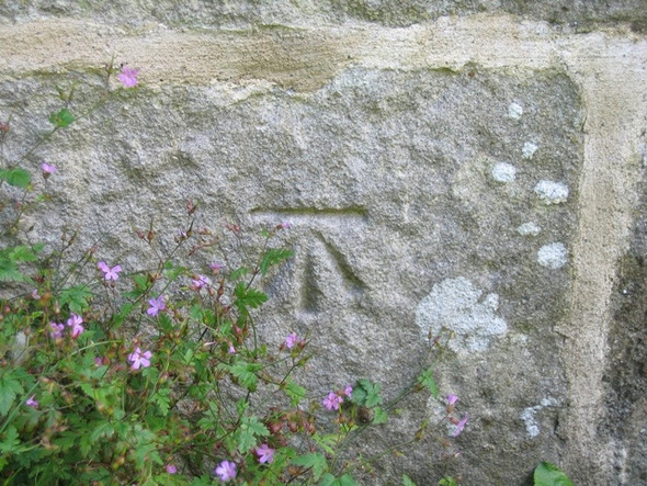 Photo 6"x4" Benchmark on the tower of St Michael the Archangel, Kirkby Malham Kirkby Malham c2007