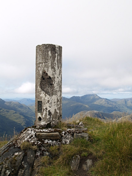 Photo 6"x4" Trig Point, Sgurr nan Eugallt Kinloch Hourn c2008