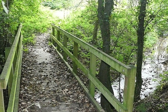 Photo 6"x4" Bridge in Redhill Copse Bucklebury c2008