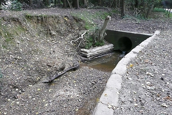Photo 6"x4" Drainage work on Briff Lane Bucklebury c2008