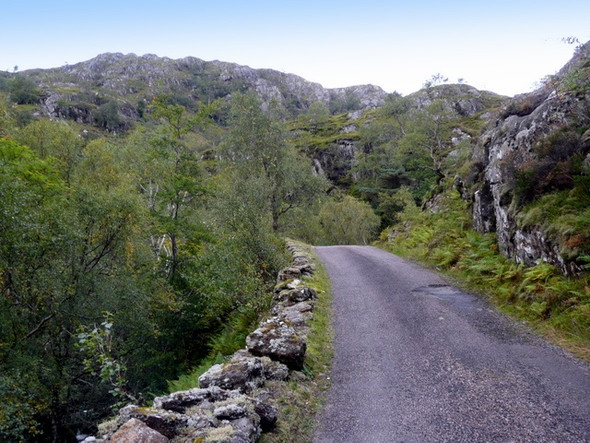 Photo 6"x4" Road above the Lochourn river Kinloch Hourn c2008